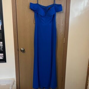 Betsy & Adam Royal Blue Strapless Dress